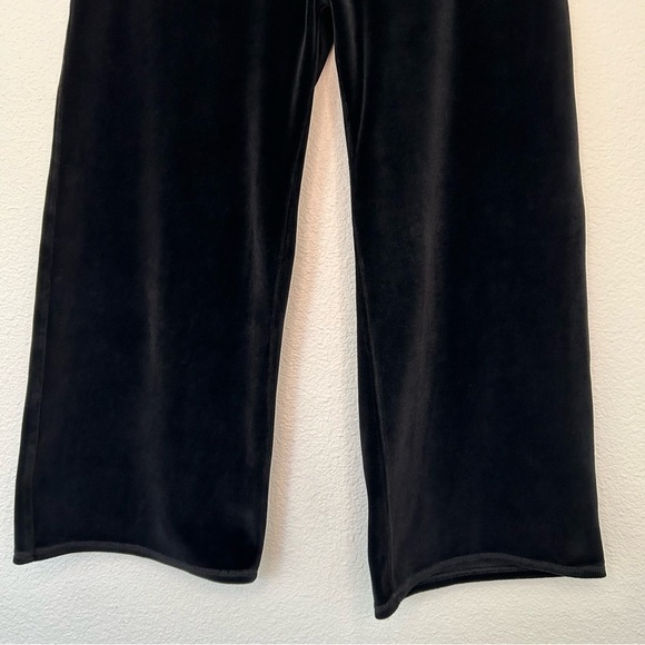 Nili Lotan Daphne Velour Wide Leg Sweatpant black medium - Picture 6 of 13